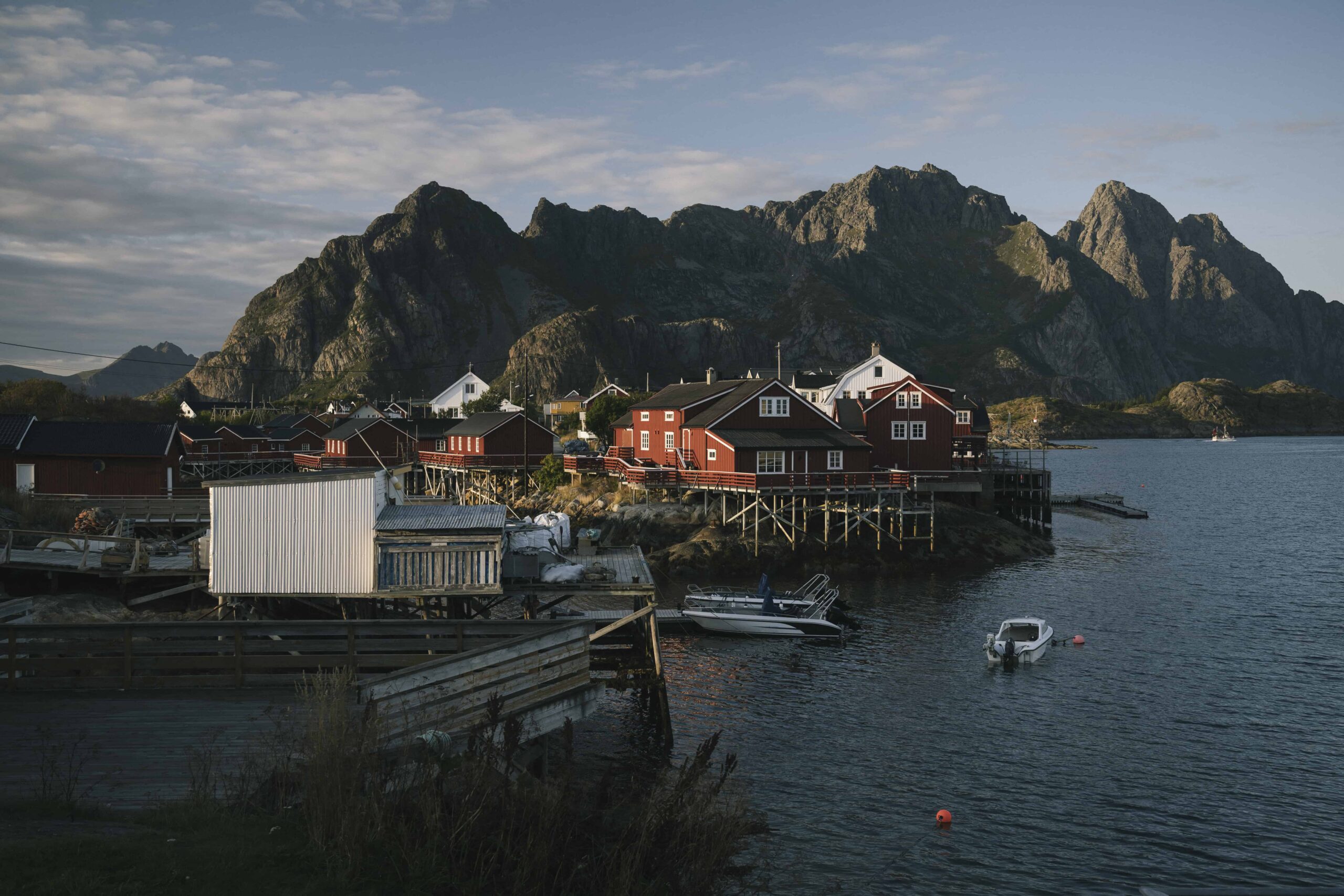 Lofoten summer harbor