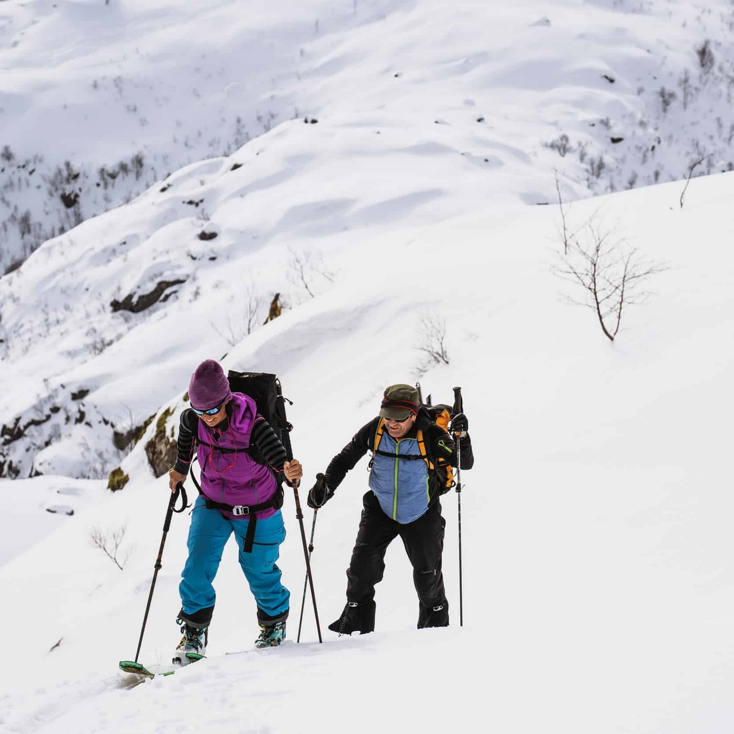 Ski dans les fjords en Norvège