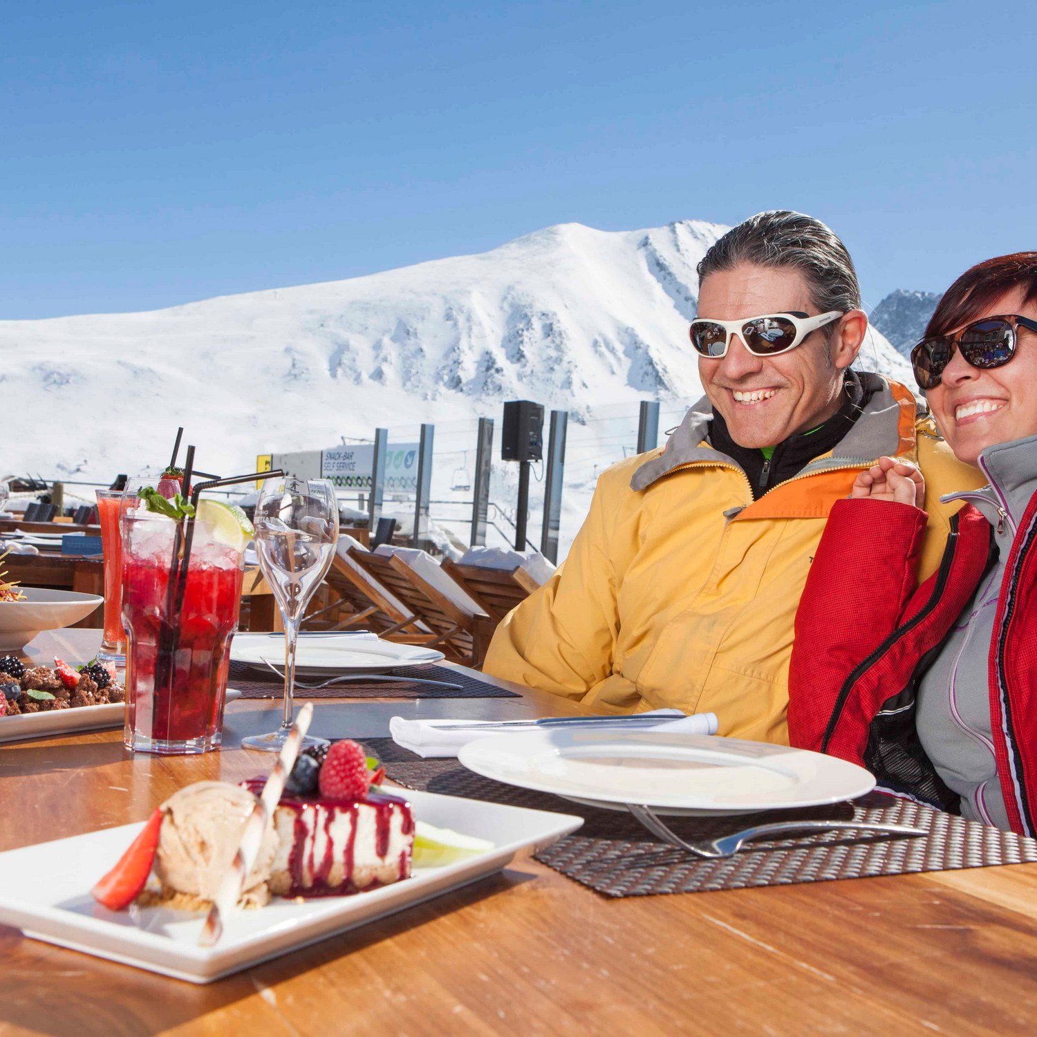Sun & terraces in ski resorts