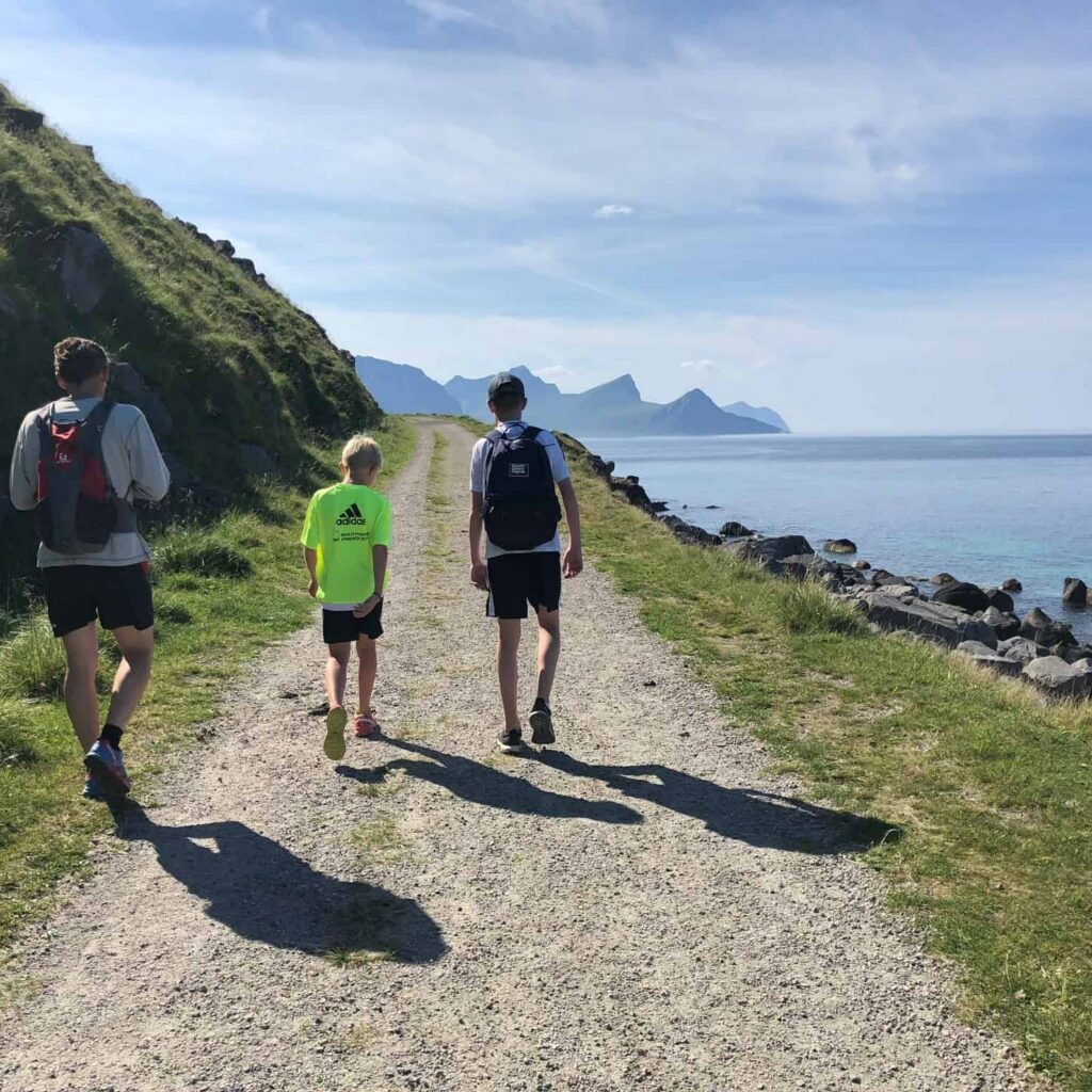 lofoten trekking in summer with kids