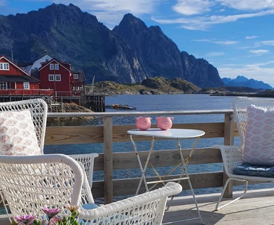 Lofoten Bec & breakfast terrace